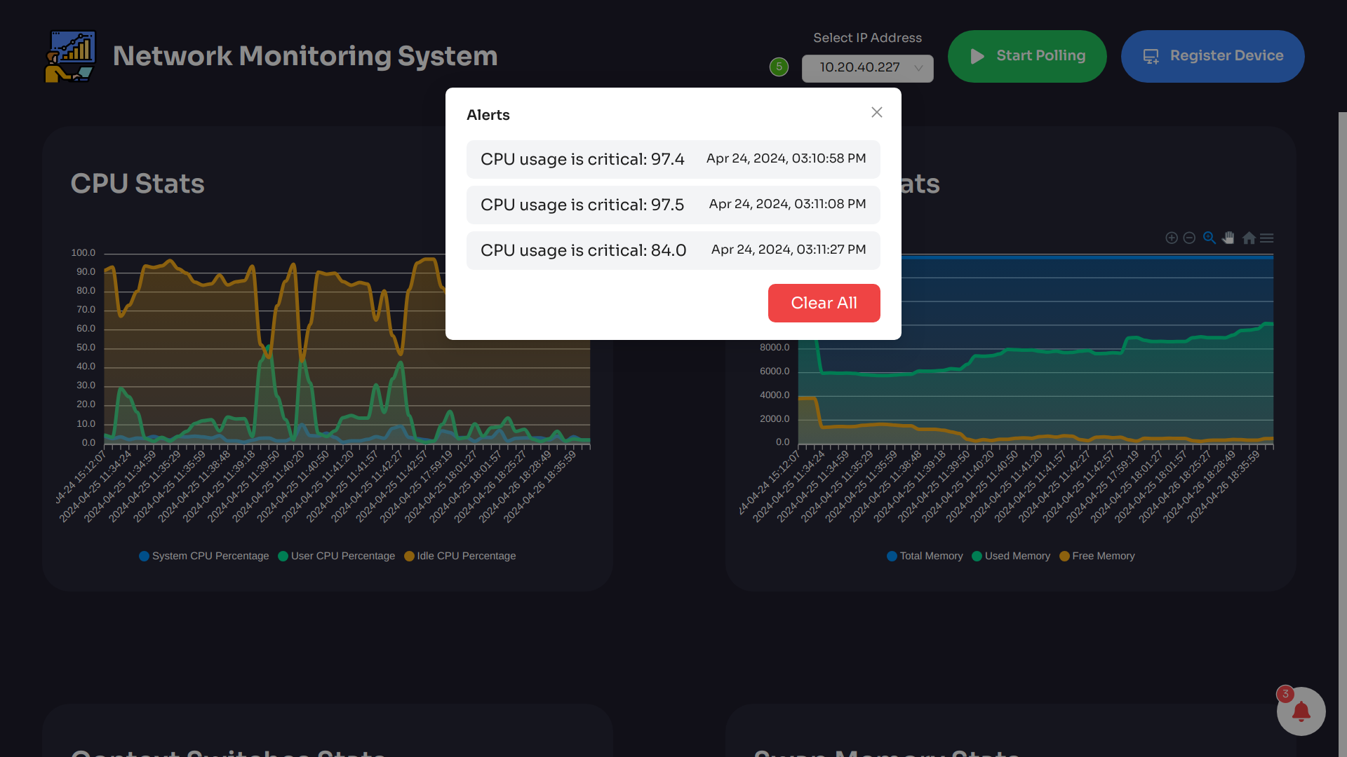 Network Monitoring System dashboard 4
